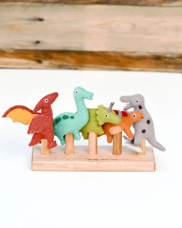 Dinosaur finger puppet set