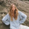 Bare road - Ella wrap top - Blue Gingham - Image 3