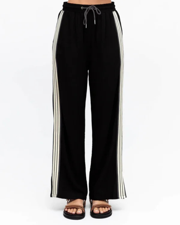 STRIPE DETAIL TIE WAIST PANTS - Image 2