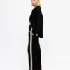 STRIPE DETAIL TIE WAIST PANTS