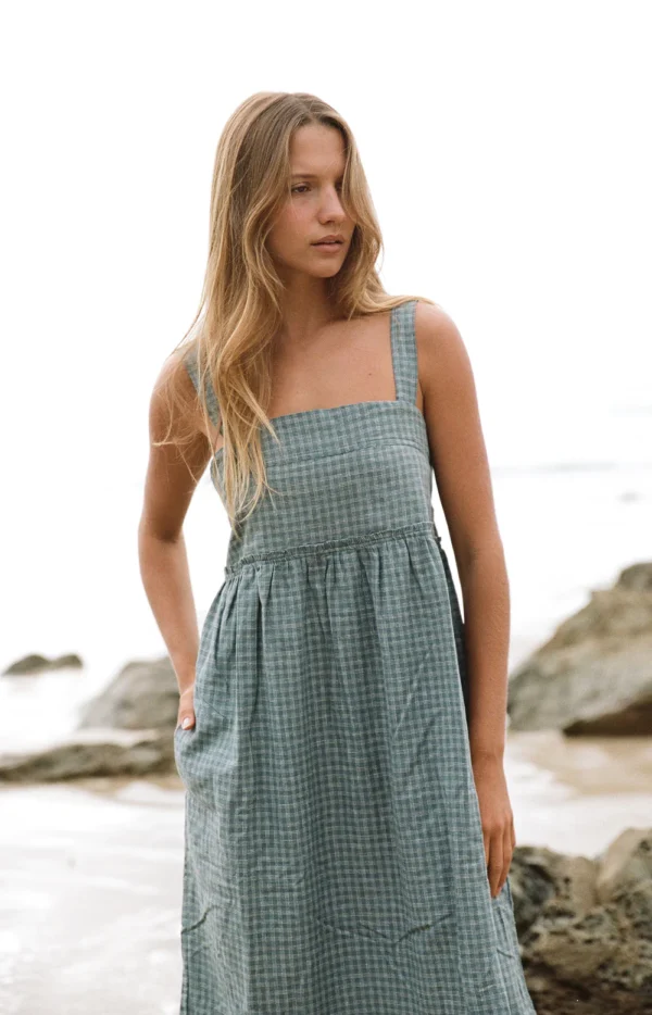 Bare road Milla Dress Hemp Plaid - Image 2