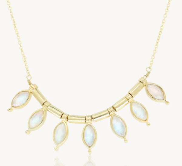 Rising Moonstone Gold Necklace