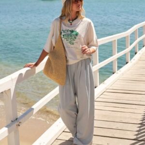 MIM PLEAT PANT/CHINA BLUE