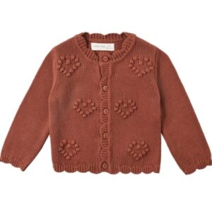 KNIT CARDIGAN RED