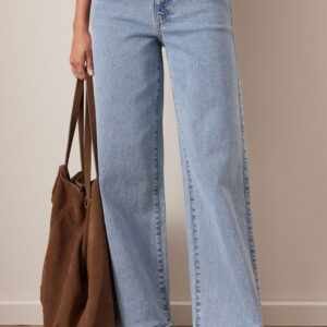 EVIE WIDE LEG JEAN/MID VINTAGE BLUE