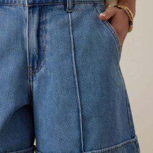 JUNO SEAMED SHORT/VINTAGE BLUE