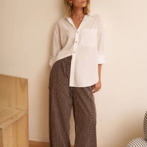 THE LOUNGE PANT/TEXTURED CHOCOLATE CHECK