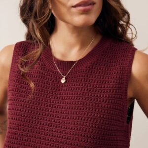 MADDY MESH KNIT TANK/MULBERRY