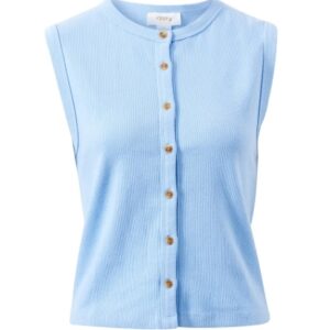 LYLA BUTTON THROUGH RIB TANK/SKY BLUE